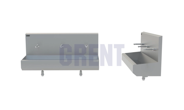 Умывальник 3-секционный подвесной GRENT-P-03