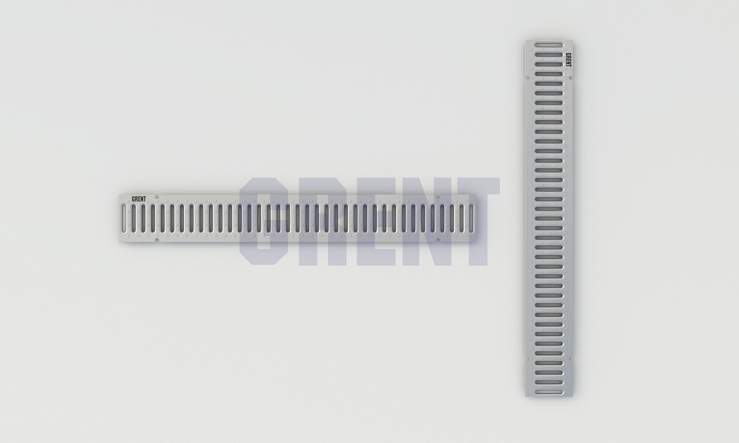 Штампованная решетка водоотводная из оцинкованной стали GRENT PlasT 100