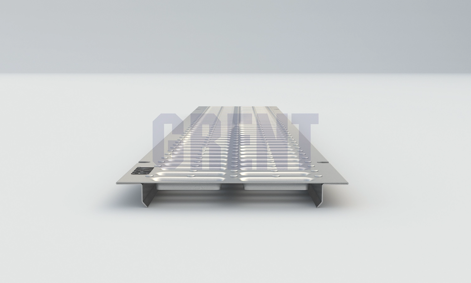 Штампованная решетка водоотводная из оцинкованной стали GRENT PlasT 150