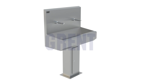 Умывальник 2-секционный на стойке GRENT-S-02