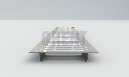 Штампованная решетка водоотводная из оцинкованной стали GRENT PlasT 100 