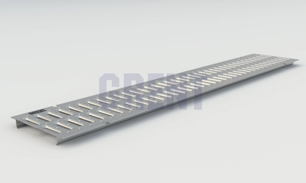 Штампованная решетка водоотводная из оцинкованной стали GRENT PlasT 150